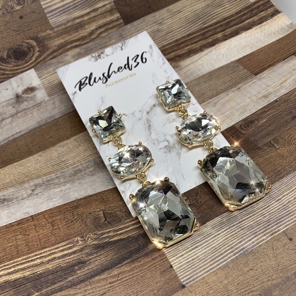 Crystal Drop Earrings - Picture 1 of 2